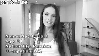 Жесткий анальный секс с Nataly Gold на порно кастинге